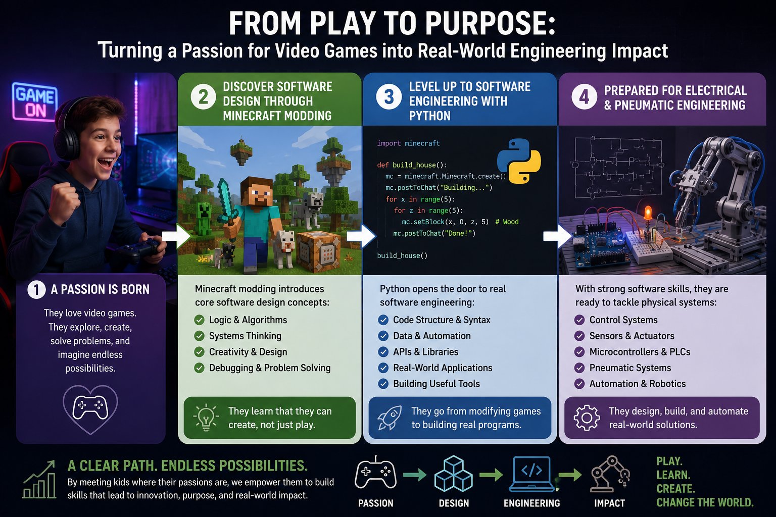 From Play to Purpose — Summer Minecraft League